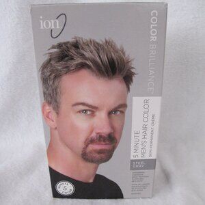 NIB - ion Men's 5-Minute Steel Gray Hair Color Kit